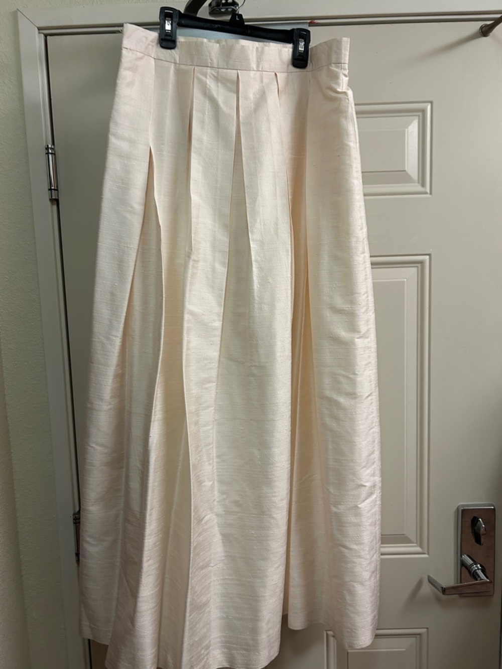 Maxi Pleated Skirt in Soft Cream - Picture 2 of 7